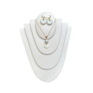 Collar Inicial G Blanco Rodio Dorado