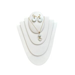 Collar Inicial I Blanco Rodio Dorado