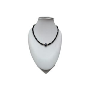 Collar Piedra Natural Fondo Tradicional Con Azul Cenefa