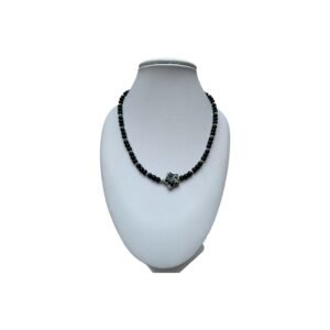 Collar Piedra Natural Fondo Tradicional Con Negro Cenefa Estrella