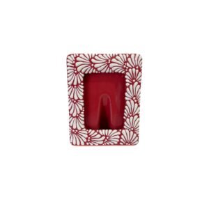 Porta Retrato Fondo Rojo Con Blanco Mik