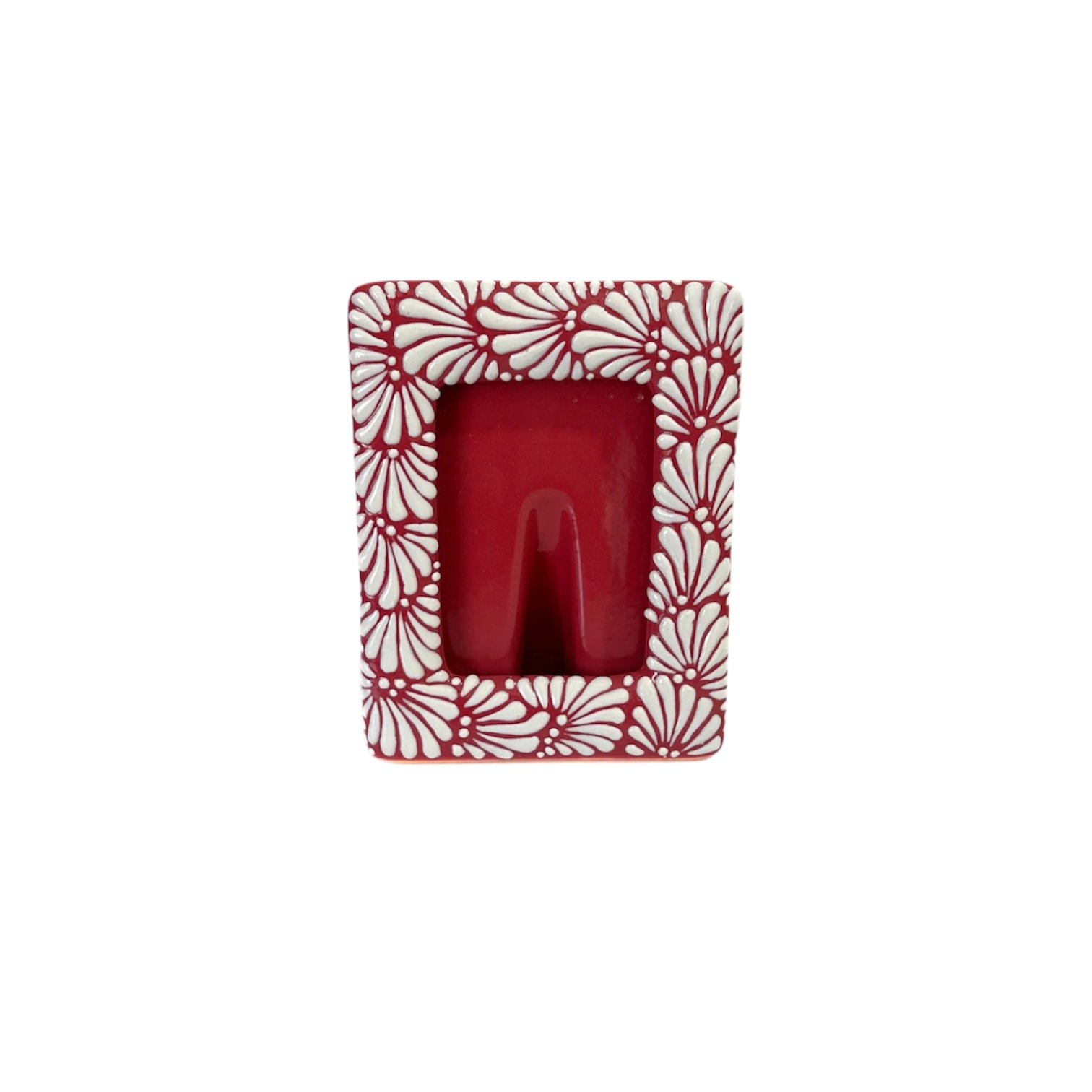 Porta Retrato Fondo Rojo Con Blanco Mik