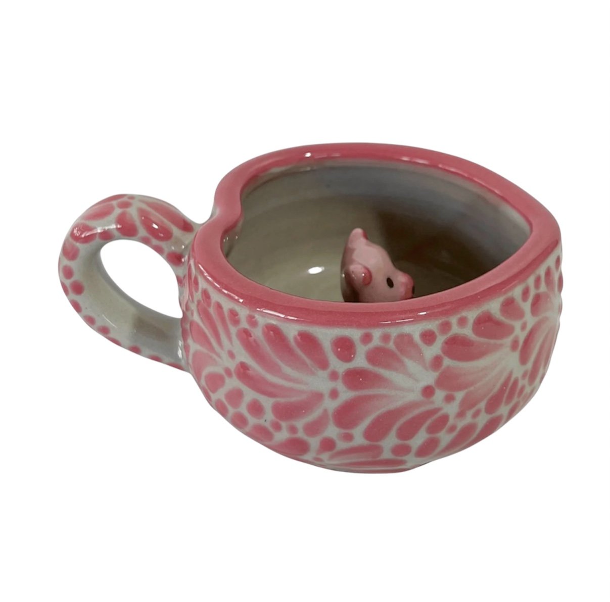 Taza Animalito Fondo Tradicional Con Rosa Mik - Imagen 2