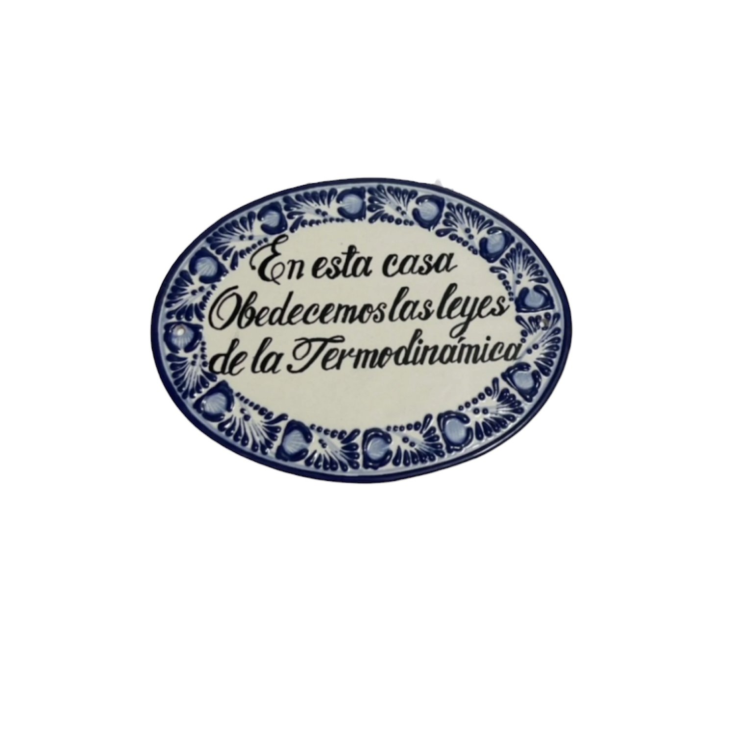 Placa Exterior De Casa Fondo Tradicional Con Azul