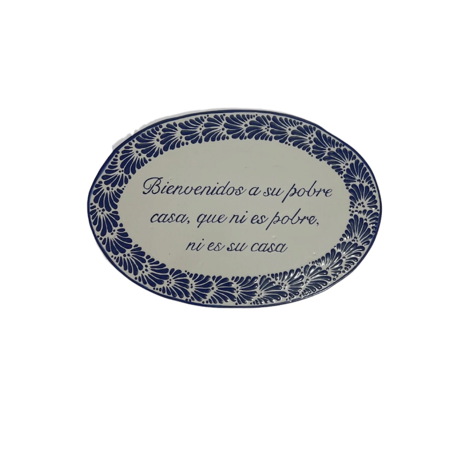 Placa Exterior De Casa Fondo Tradicional Con Azul