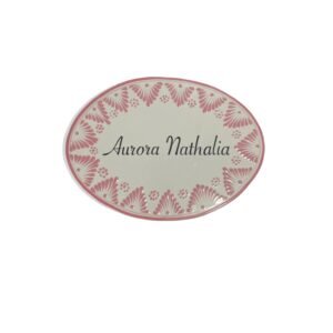 Placa Exterior De Casa Fondo Tradiconal Con Rosa