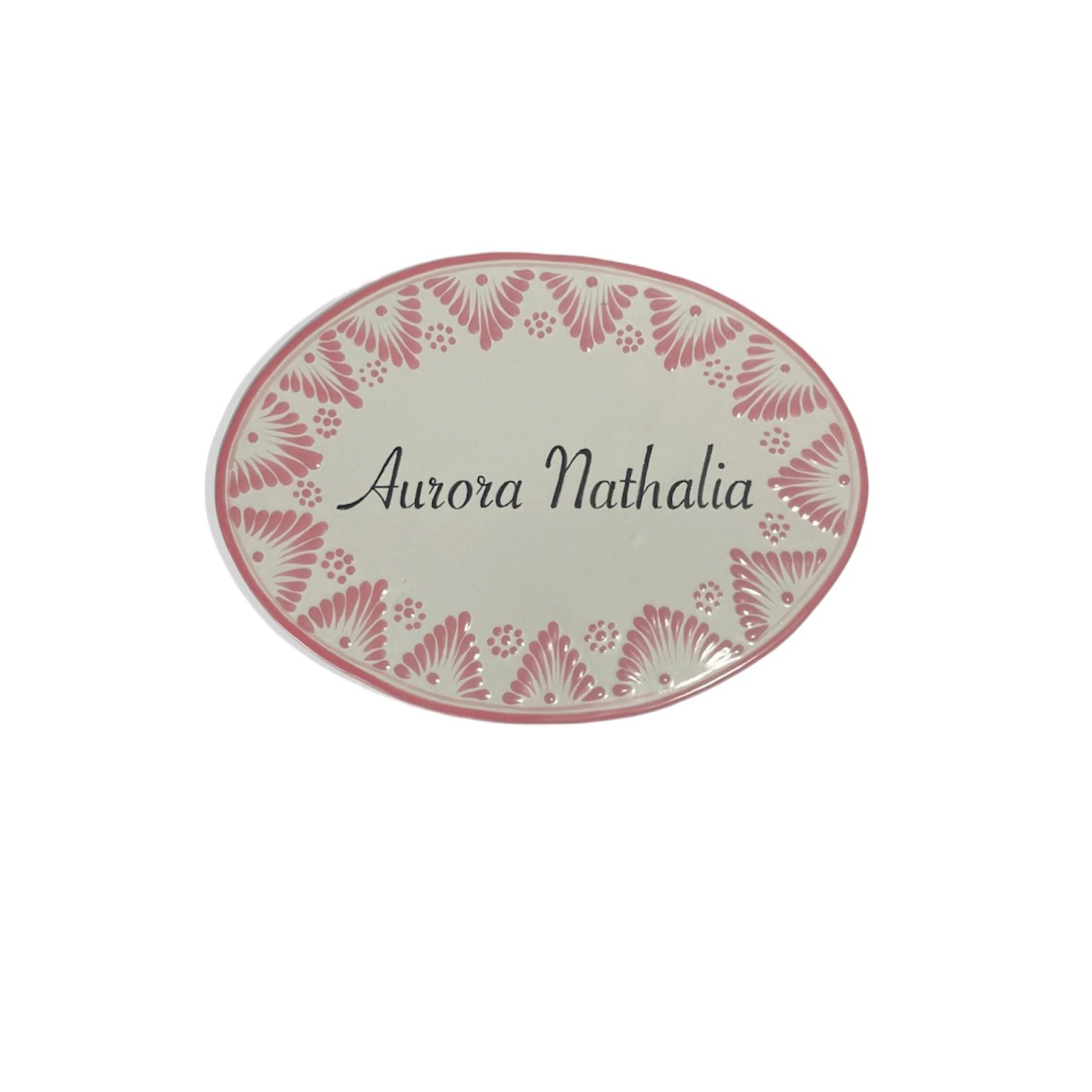 Placa Exterior De Casa Fondo Tradiconal Con Rosa