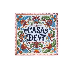 Placa Cuadrada 35 Cm Multicolor