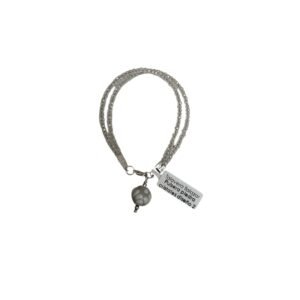 Pulsera Piedra Cristales Fondo Tradicional Con Blanco Cenefa