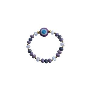 Pulsera Cristal Ojo Turco Morado