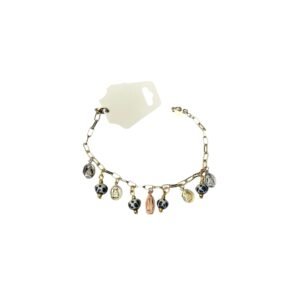 Pulsera Especial Con Virgenes Y Piedras Azules