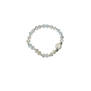 Pulsera Tranparente Y Blanco