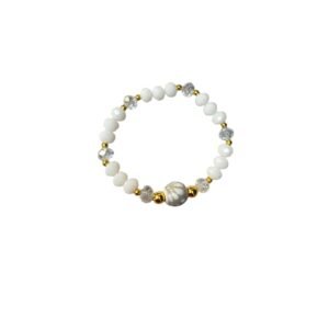 Pulsera Blanco Y Transparente