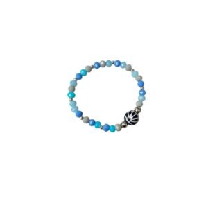 Pulsera Azul, Gris Y Blanco