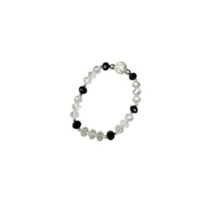 Pulsera Transparente Con Negro