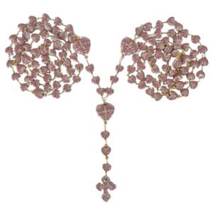 Lazo Matrimonial Fondo Tradicional Con Rosa Completo De Corazones