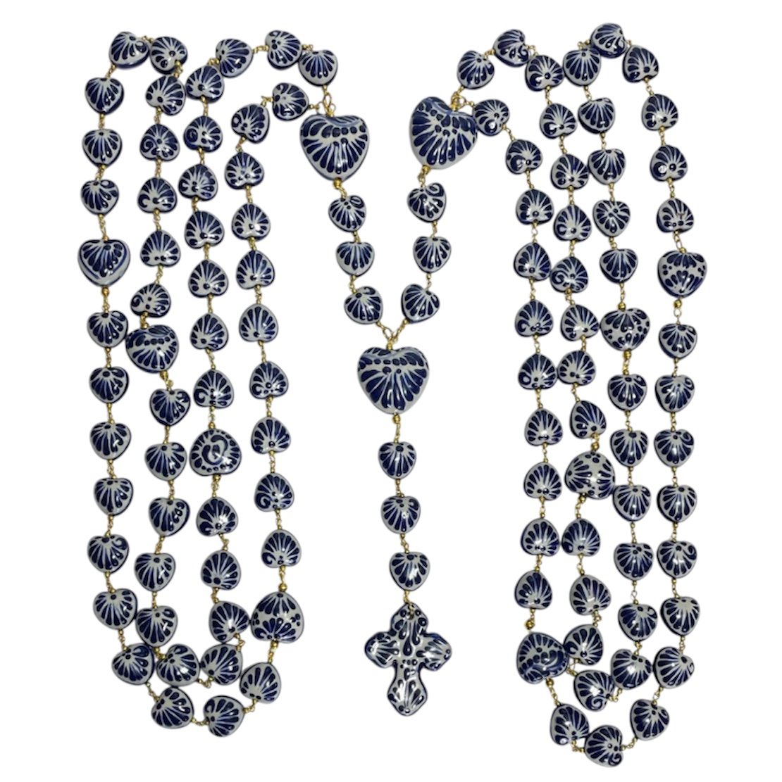 Lazo Matrimonial Fondo Tradicional Con Azul Completo De Corazones - Imagen 2