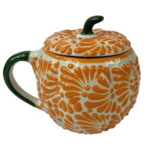 Taza Calabaza Fondo Tradicional Con Mandarina Mik Asa Verde