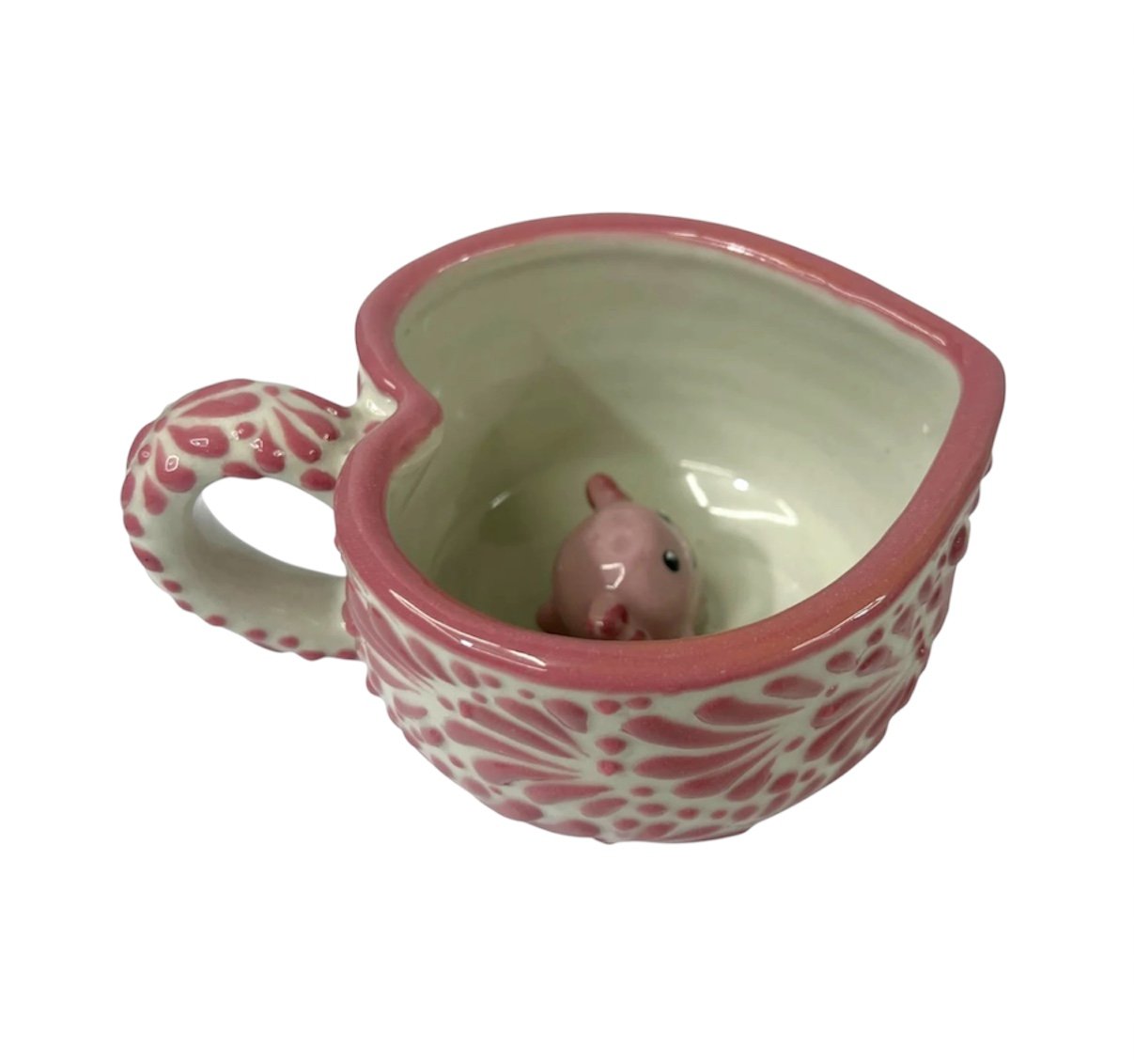 Taza Animalito Fondo Tradicional Con Rosa Mik - Imagen 2