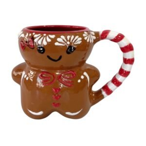 Taza Muñeco Jengibre Con Moño